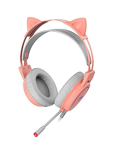 STH200 Cute Cat 7.1 Channel Stereo Game Listening Position USB Interface Wire Control Switch Headset