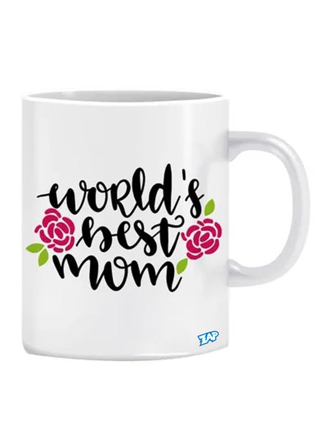 زاب "مج مطبوع عليه عبارة "World's Best Mom" أبيض