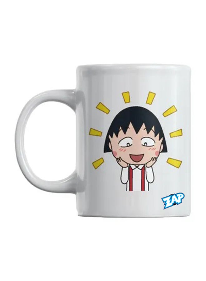 ZAP Surprised Chibi Maruko-Chan Printed Mug White