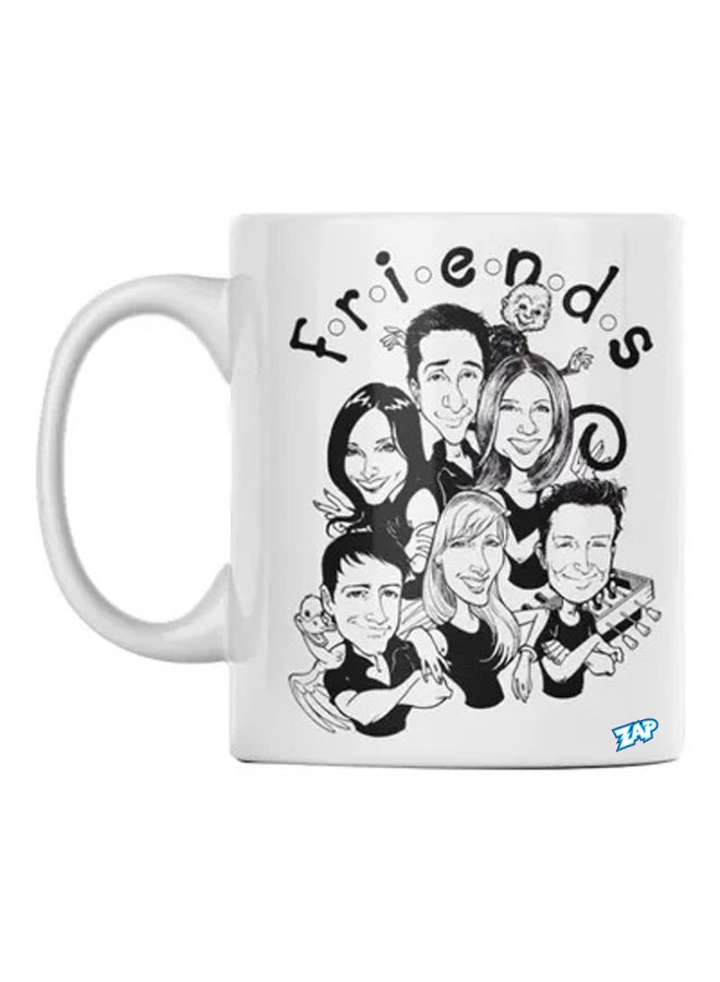 ZAP Friends Printed Coffee Mug White
