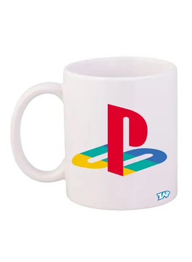 زاب مج بطبعة شعار بلايستيشن أبيض