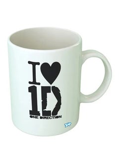 زاب "مج قهوة بطبعة عبارة "One Direction" أبيض 