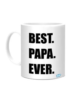 زاب "مج مطبوع عليه عبارة "Best Papa Ever" أبيض 