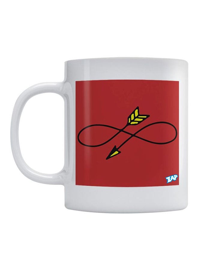 إي دبليو تي مج قهوة مطبوع عليه رمز اللانهاية "Infinity" أبيض