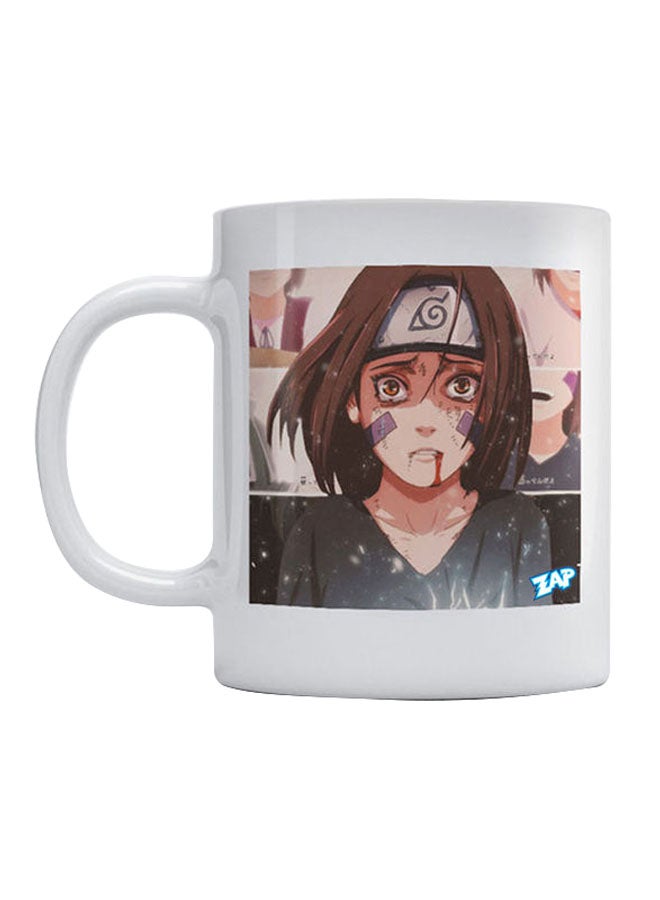 إي دبليو تي مج قهوة بطبعة من مسلسل الأنمي "Naruto" أبيض