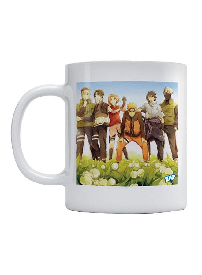 إي دبليو تي مج قهوة بطبعة من مسلسل الأنمي "Naruto" أبيض