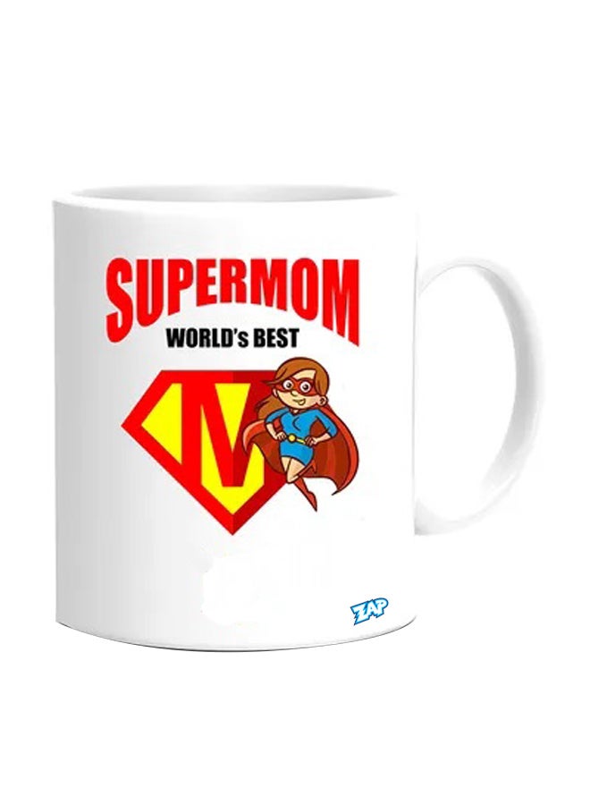 زاب مج مطبوع عليه عبارة "World's Best Supermom" متعدد الألوان