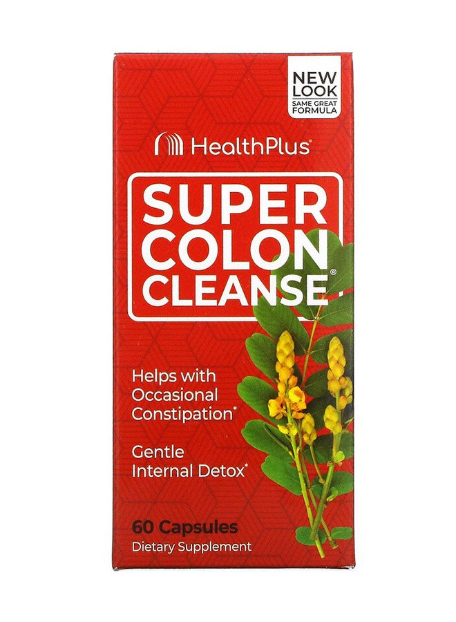 Health Plus - Super Colon Cleanse Dietary Supplement - 60 Capsules - Image 1