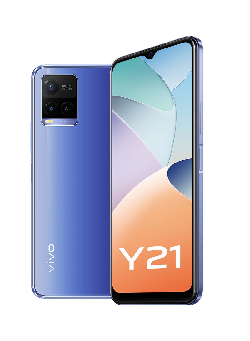 vivo - Y21 Dual SIM Metallic Blue 4GB RAM 64GB 4G LTE - Middle East Version - Image 1
