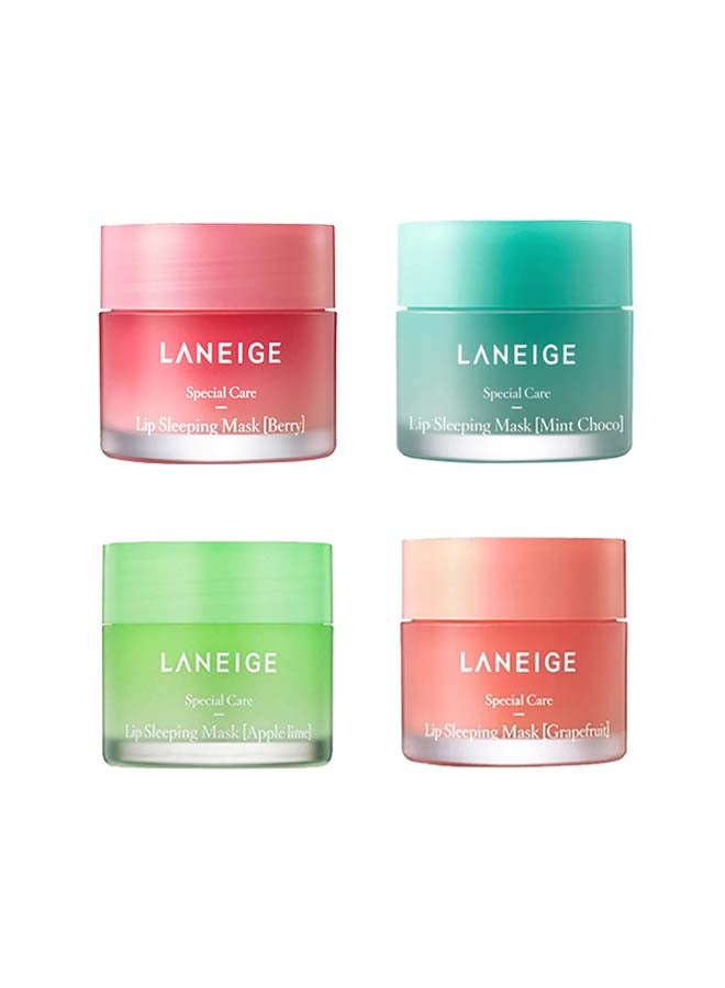 لانيج مجموعة ماسكات نوم صغيرة للشفاه من 4 روائح 8جرام - Image 2
