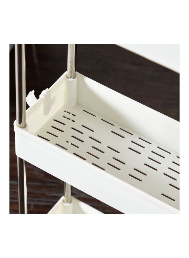 4-Tier Storage Shelves White 86x12.5x40cm - Image 4