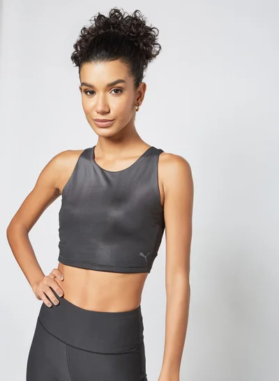 PUMA Studio Ombre Racerback Training Crop Top Black