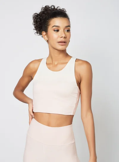 PUMA Studio Ombre Racerback Training Crop Top Light Pink