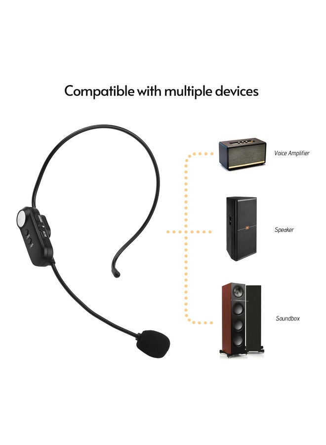 ANDOER Headset Wireless Microphone with 3.5mm Plug/6.35mm Converter Black  - Image 3