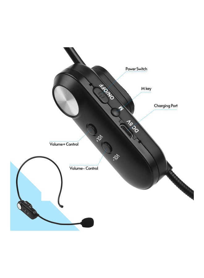 ANDOER Headset Wireless Microphone with 3.5mm Plug/6.35mm Converter Black  - Image 4