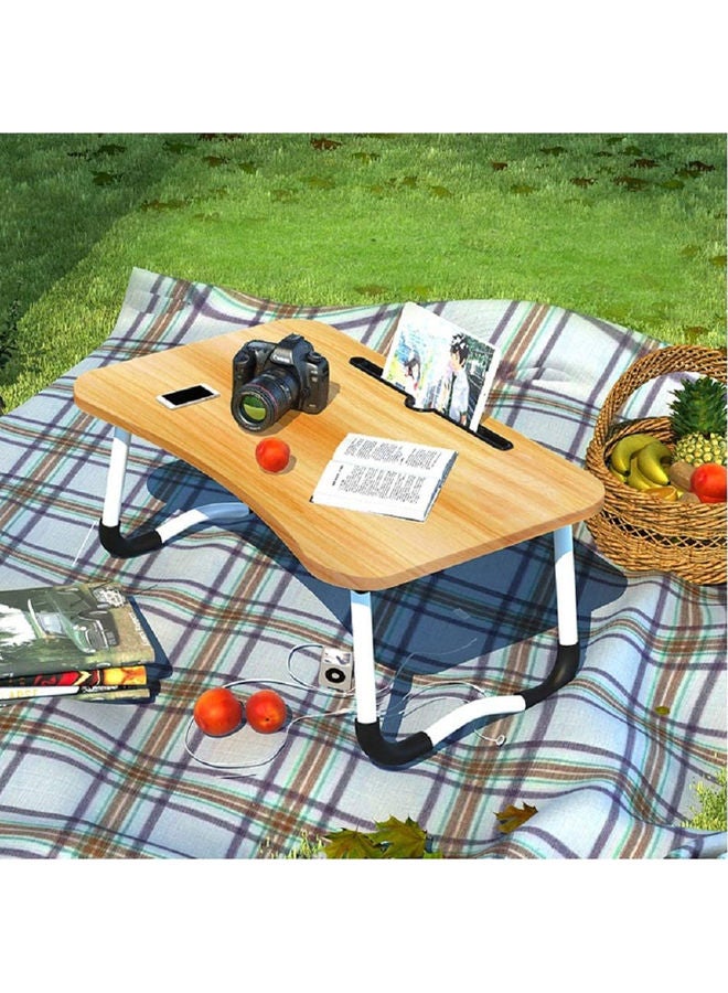 LINGWEI Foldable Laptop Bed Table Beige - Image 2