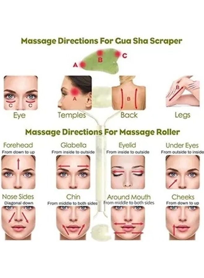 طقم أداة تدليك دوارةٌ من حجر اليشم العام . - Image 2