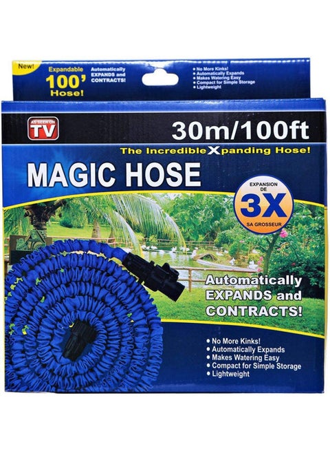 Expanded Water Hose For Irrigation Of Gardens Blue 30meter