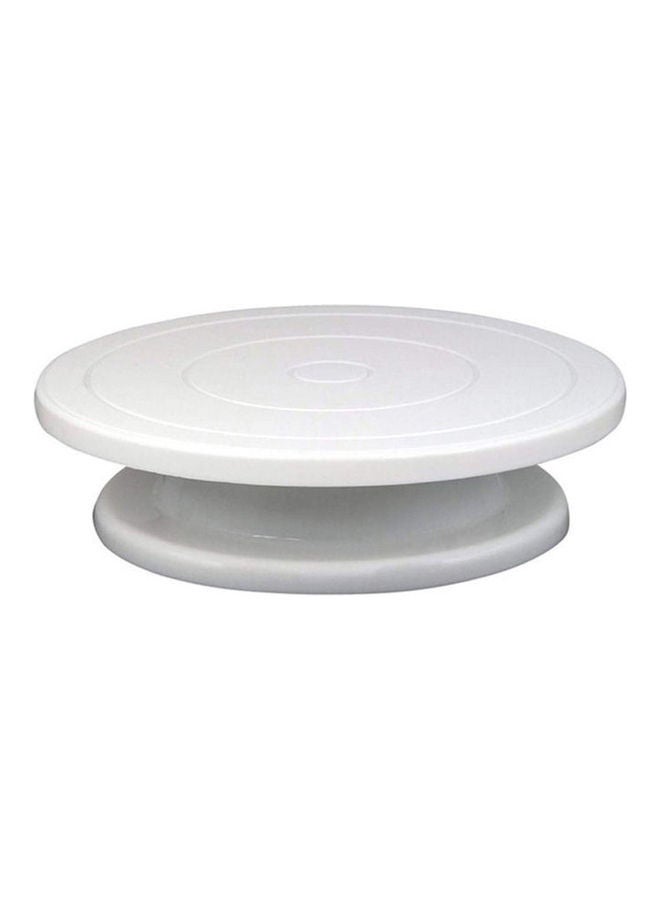 Cake Turntable Rotating Anti Skid Cake Decorating Turntable Cake Rotary Table Round Cake Stand Kitchen Baking Tools White 28cm