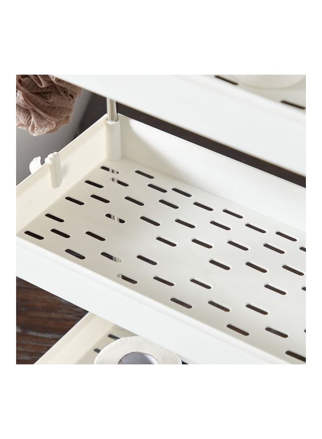 4-Tier Storage Shelves White 86x22x40cm - Image 4