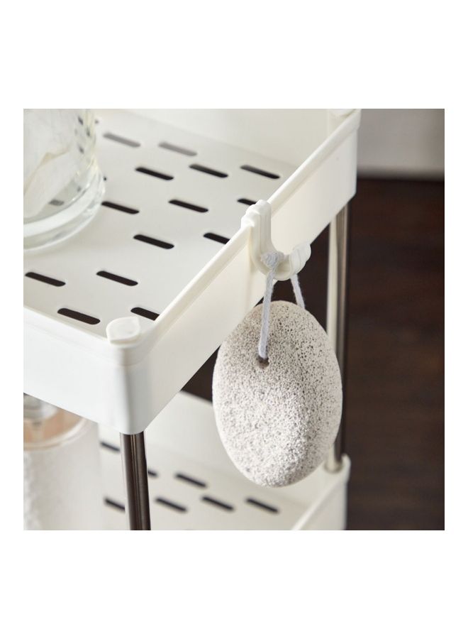 4-Tier Storage Shelves White 86x22x40cm - Image 3