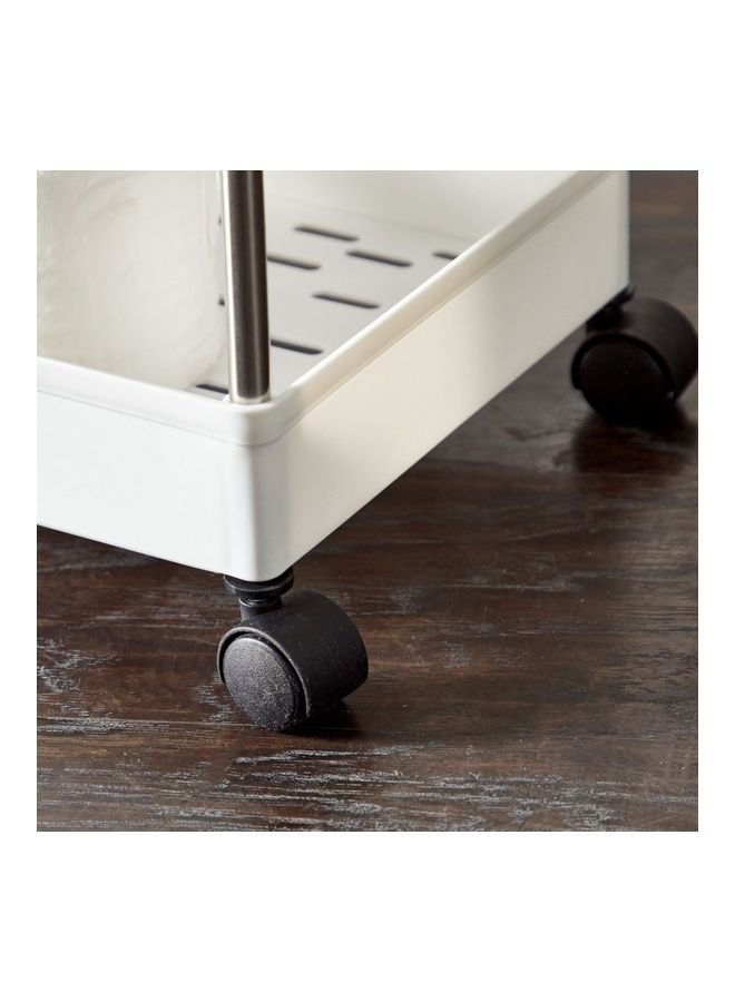 4-Tier Storage Shelves White 86x22x40cm - Image 5