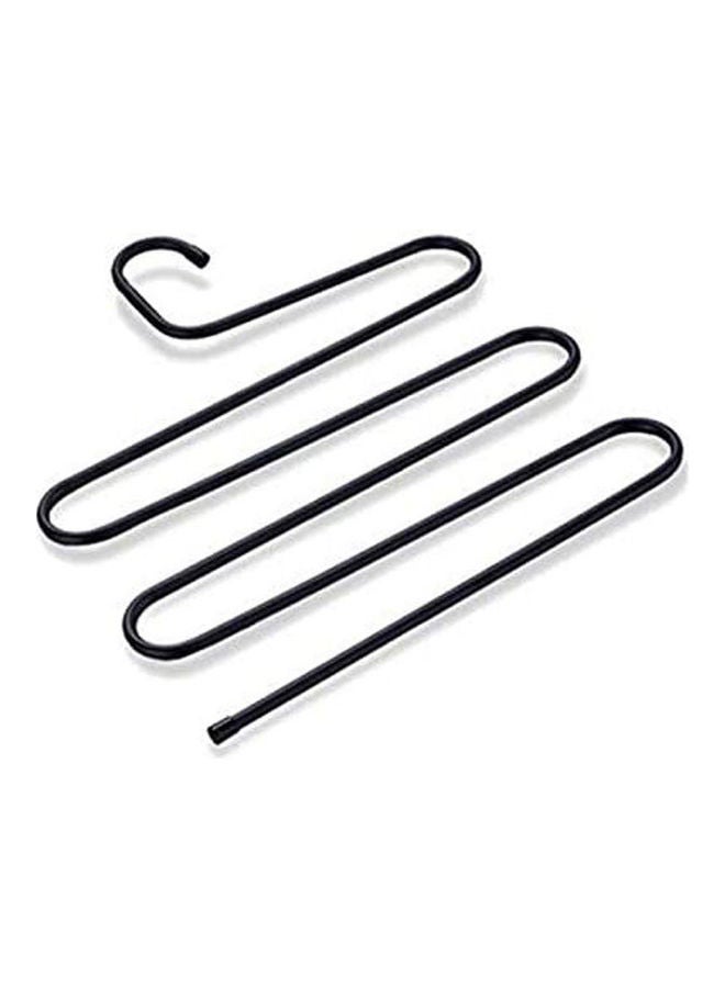 3 Pcs 5 Tier Iron Racks S Shape Trousers Hanger Clothing Wardrobe Storage Organization Drying Hanger Black 35x35cm - Image 1