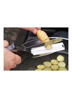 2 In 1 Kitchen Knife & Cutting Board Scissors Black 15.9  x  14.4  x  5.5cm - v1632995802/N51138802A_2