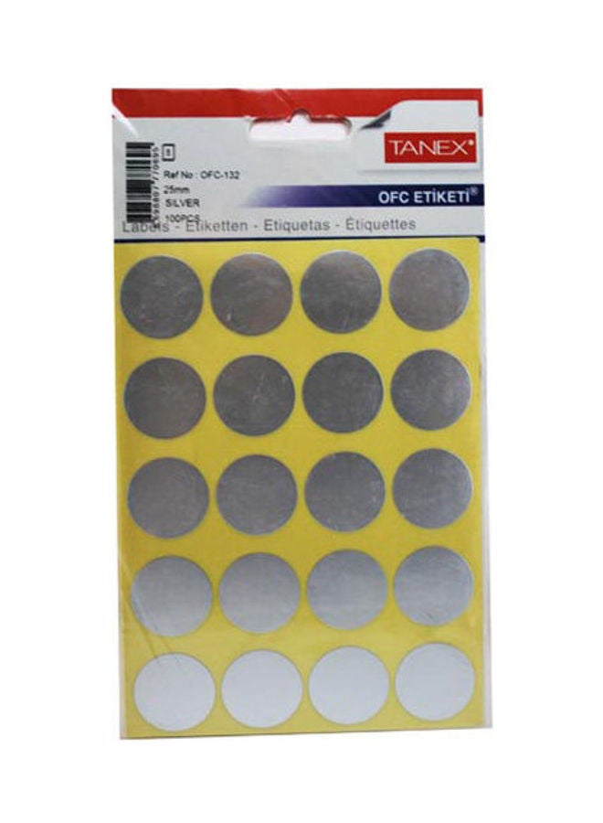 Handwriting Label 5 Sheets Silver