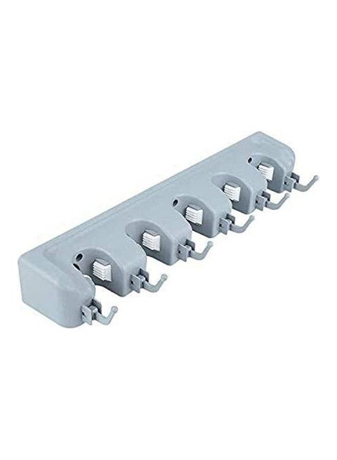 Wall Mounted Non Slide Mop Broom Holder And Rake Garden Tool Organizer Grey ‎100 x 15 x 15cm