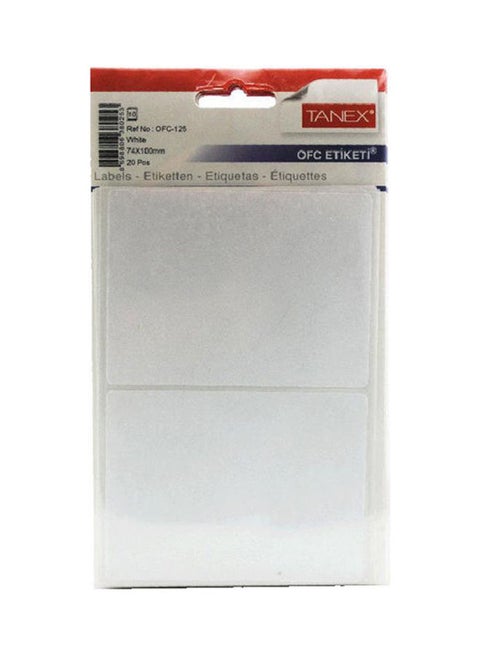 Tanex Handwriting Label 10 Sheets OFC-125 Multicolour