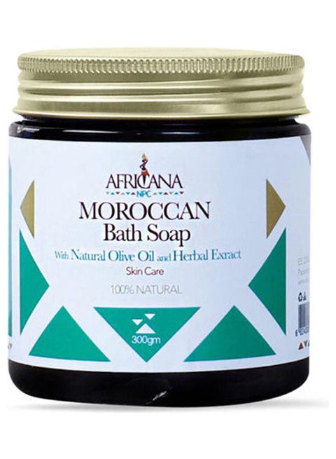 Moroccan Bath Soap With Natural Olive Oil And Herbal Extract Multicolour 300grams