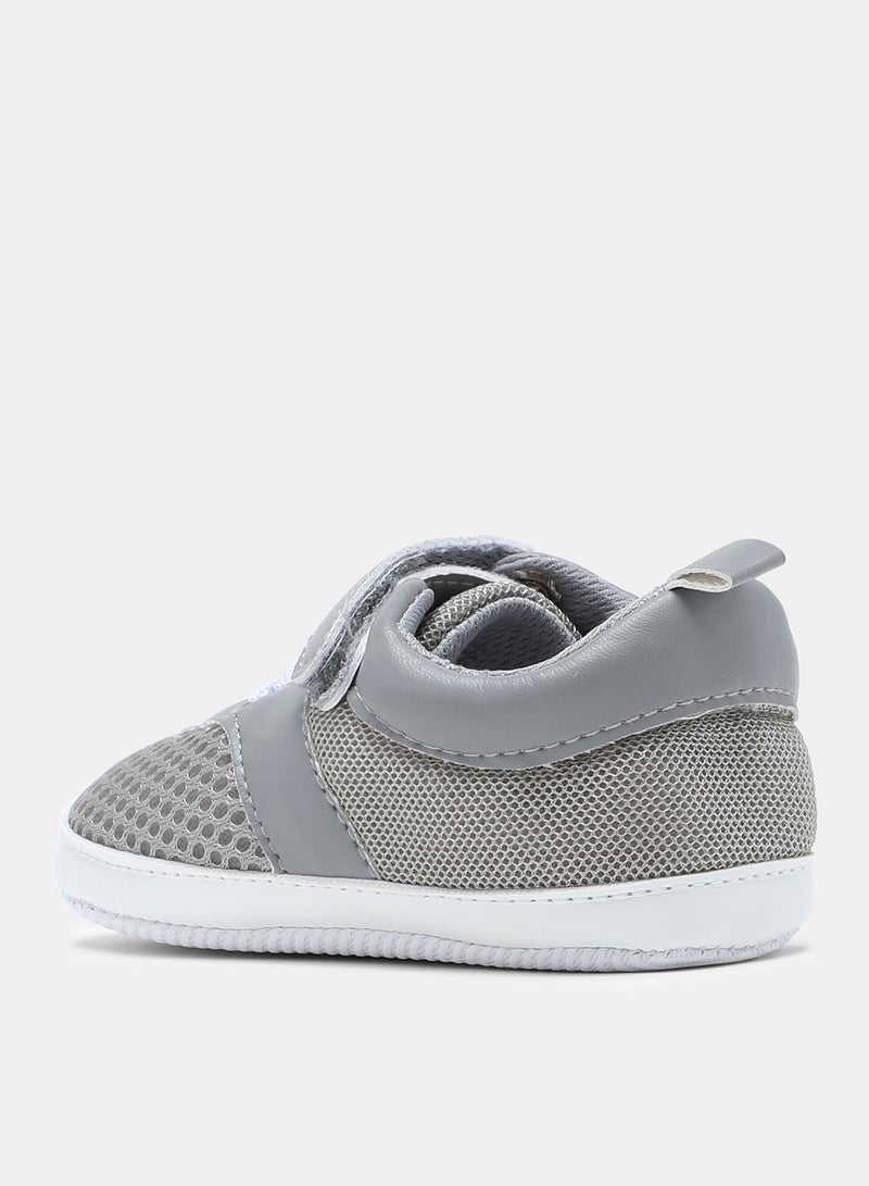 NEON - Kids Mesh Detail Low Top Sneakers Grey - Image 1
