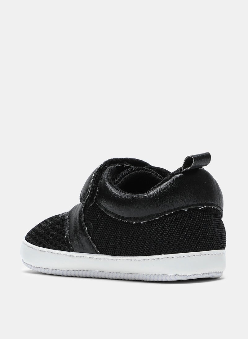 Neon Kids Mesh Detail Low Top Sneakers Black  - Image 3