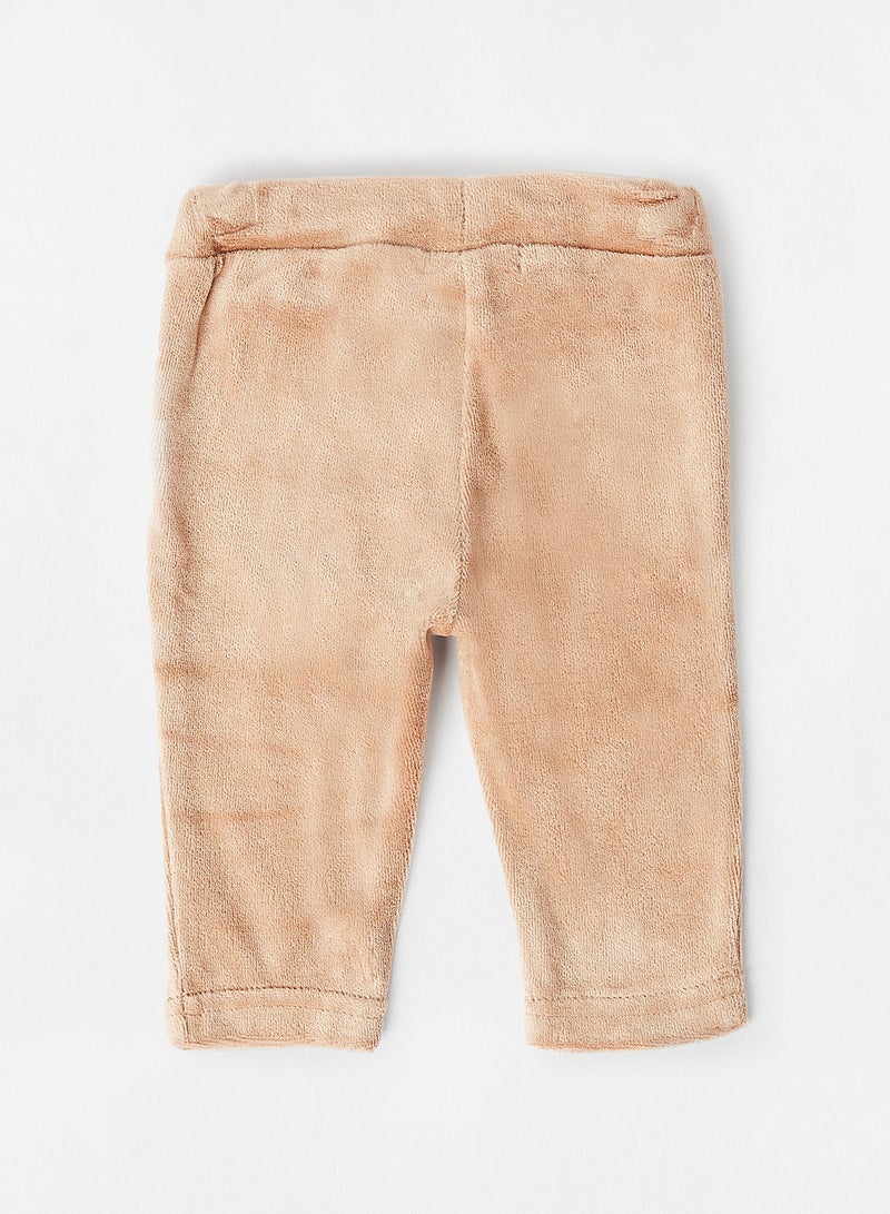 NAME IT - Baby Elasticated Trousers Light Brown - Image 1