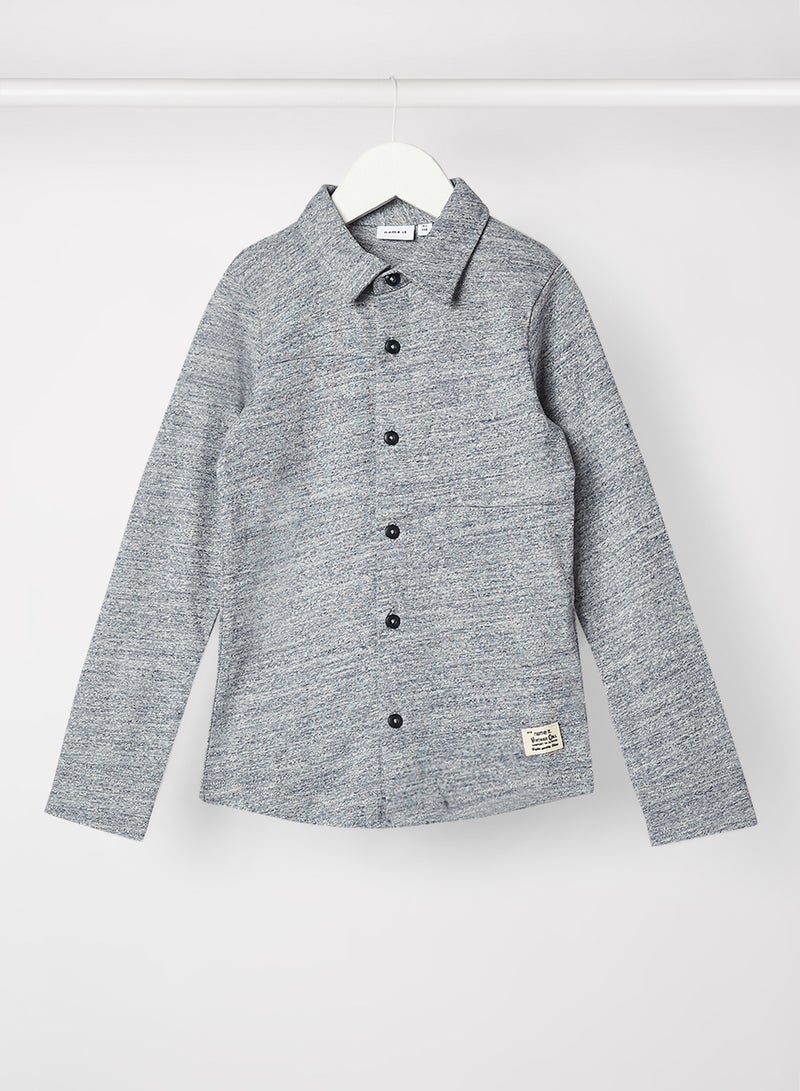 NAME IT Kids/Teen Long Sleeve Shirt Blue/Grey  - Image 1