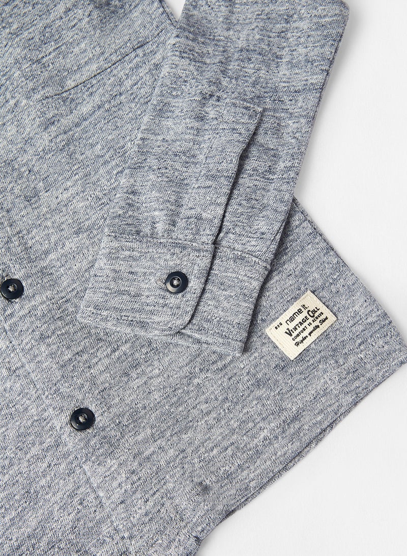NAME IT Kids/Teen Long Sleeve Shirt Blue/Grey  - Image 3