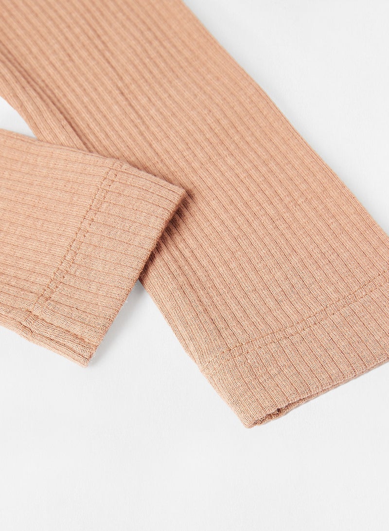 NAME IT - Infant Ribbed Leggings Pink - Image 1