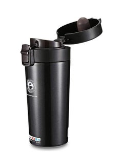 Thermal Bottle Coffee Mug Travel Portable Stainless  Water Bottle Black 380ml