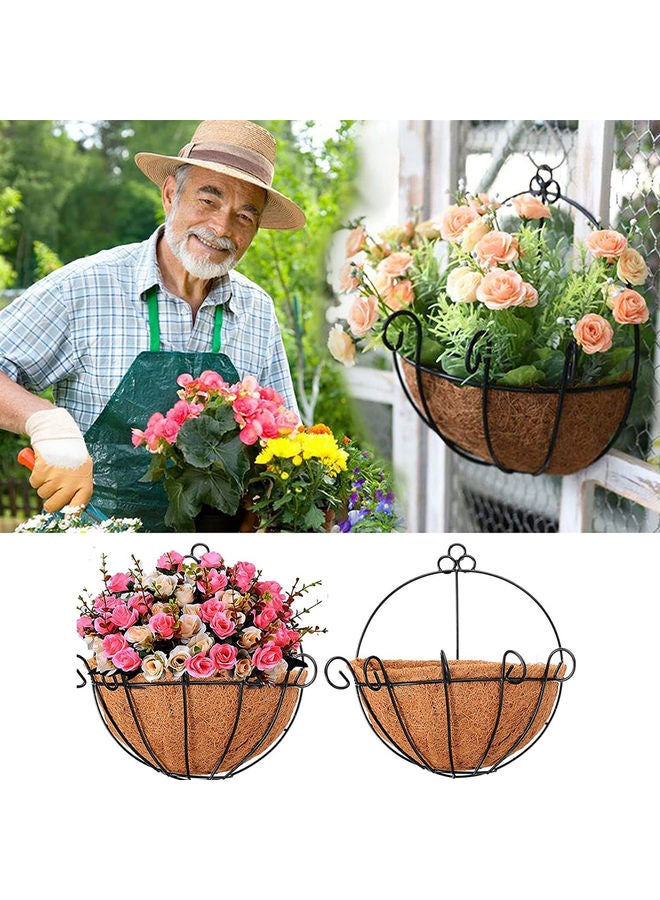 LINGWEI - Wall Hanging Iron Flower Planter Multicolour 44x41x24cm - Image 1