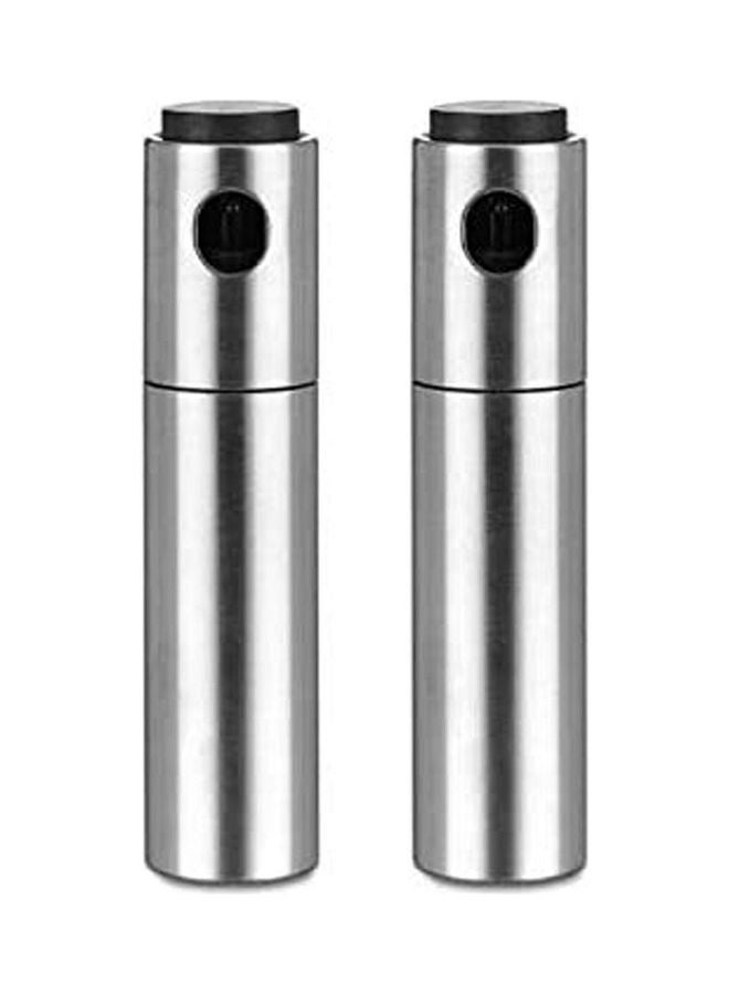 Olive Oil Sprayer Dispenser For Bbq/Cooking/Vinegar Glass Bottle Grilling Oil Brushes Stainless  Leak Proof Drops Spice Jar Seasoning Kitchenware Tools Silver ‎19.4  x  8.6  x  4.6cm - Image 1