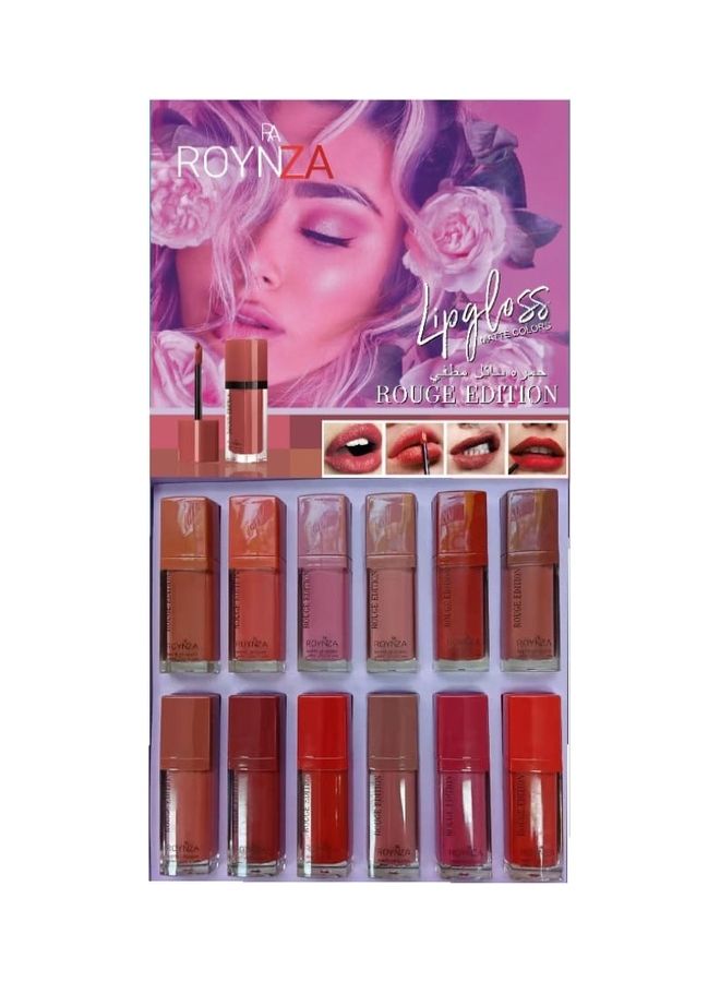 روينزا طقم أحمر شفاه سائل مكون من 12 قطعة متعدد الألوان - Image 1