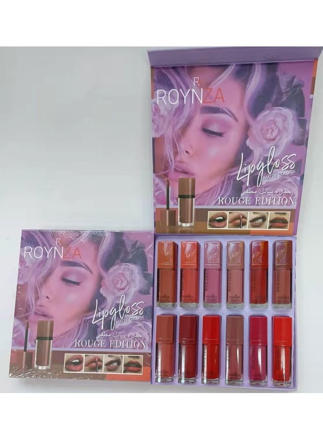 روينزا طقم أحمر شفاه سائل مكون من 12 قطعة متعدد الألوان - Image 3