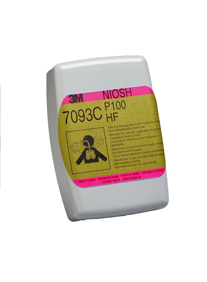 3M Cartridge Filter 7093C37173AAD With Organic Vapour And Acid Gas Relief P100 Respiratory Protection Multicolour 