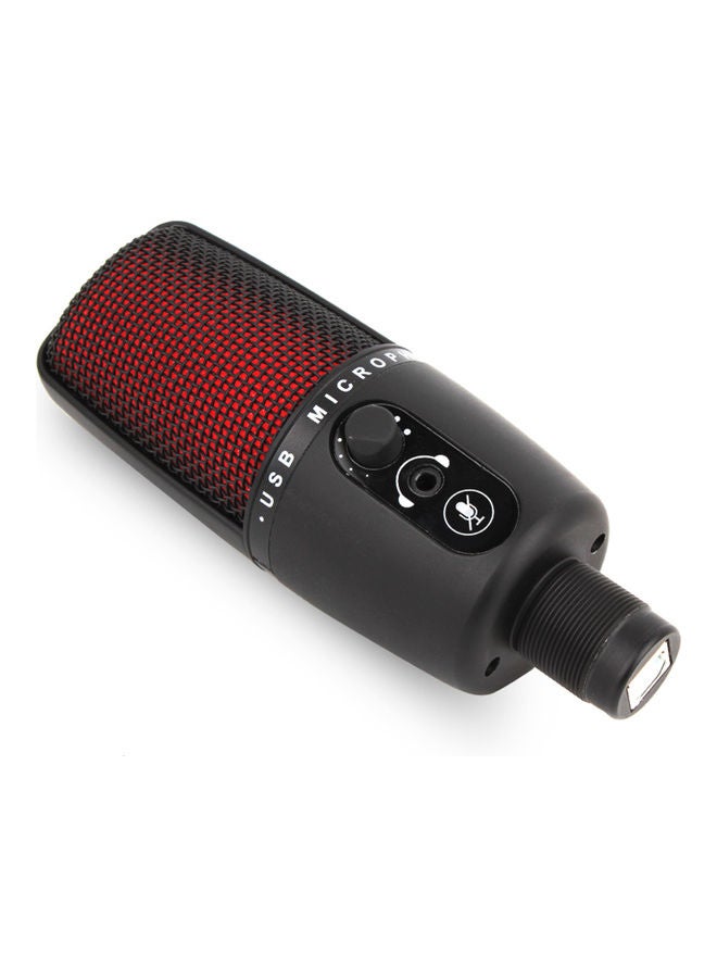 ماركة غير محددة - طقم ميكروفون للكمبيوتر بمنفذ USB أسود - Image 1