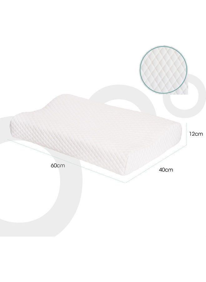 Moon Ergonomic Deep Sleep Contour Best Pillow For Neck Support And Cervical Spine Memory Foam White 60X40X12cm - Image 2