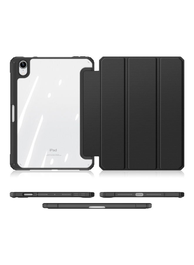 روك بو غطاء حماية قلاب لجهاز أبل آي باد ميني 6 مع حامل أقلام أسود - Image 2