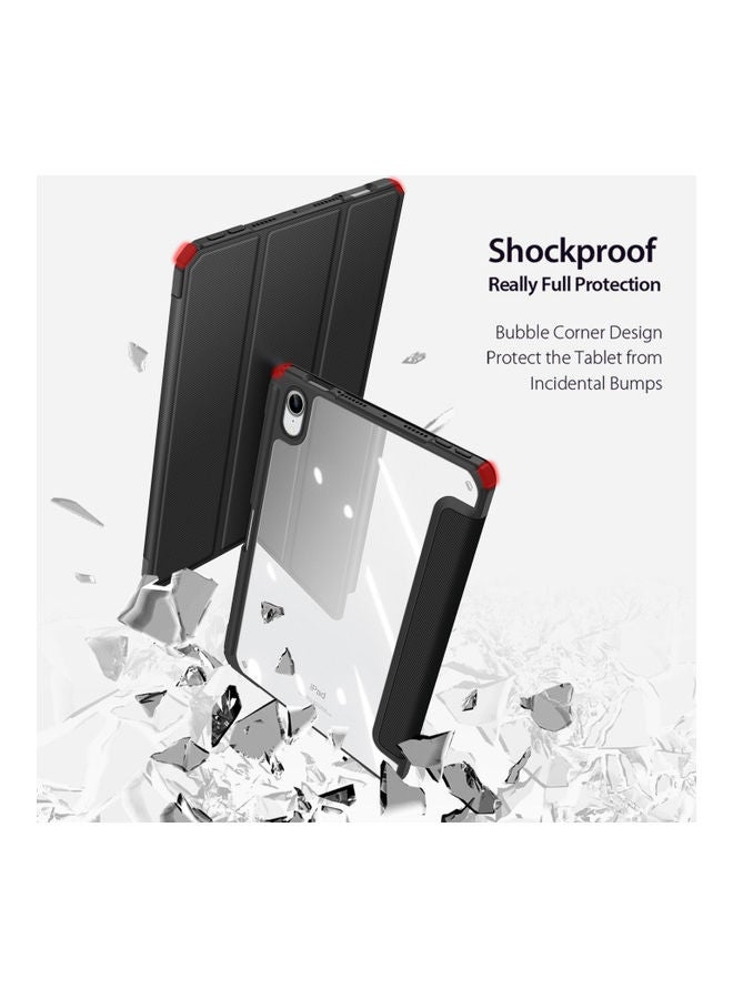 روك بو غطاء حماية قلاب لجهاز أبل آي باد ميني 6 مع حامل أقلام أسود - Image 4