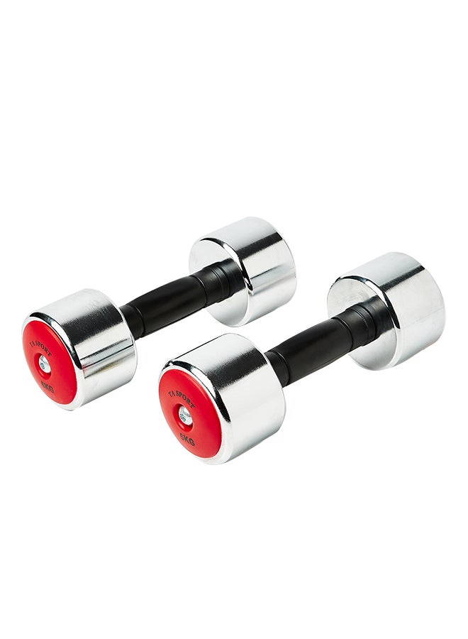 TA SPORTS Chromed Dumbbell 6Kg Anti-Slip Handles IR92017  - Image 1