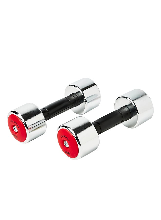 TA SPORTS 2-Piece Chromed Dumbbells 2x5kg  - Image 1